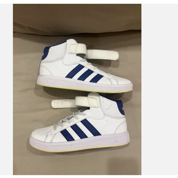 Adidas GRAND COURT blue TENNIS MID SHOES KIDS Size 8.5 womens - Picture 9 of 13